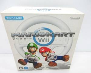 静◆任天堂/マリオカート Wii ソフト (Wiiハンドル同梱) /現状品◆K-083