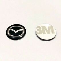 マツダ １４ミリ 3Dロゴシール ２個 アルミ製 MAZDA ロゴ CX3 CX5 CX8 CX30 CX60 6 ホイール ドア ミラー ステッカー マツダエンブレム_画像5