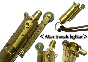 送料220円～新品 1920年IMCO IFAレプリカモデル トレンチ オイルライター(Alex Trench Lighter)真鍮(ブラス)牛革ヒモ付き