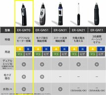 Panasonic　鼻毛カッター エチケットカッター メンズ 眉毛ヒゲ 水洗い ER-GN70-K_画像7