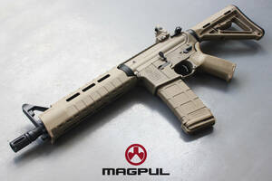 ■【希少実物パーツ多数使用・内部外部カスタム】 MAGPUL 仕様 東京マルイ 次世代 電動ガン M4 CQB-R FDEカラー 検) マグプル PTS トレポン