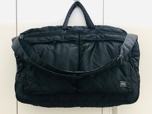 ★ポーター タンカー 2way ダッフルバッグ ブラック 横：約52.5cm★ PORTER TANKER 2WAY DUFFLE BAG 黒 ◇13590