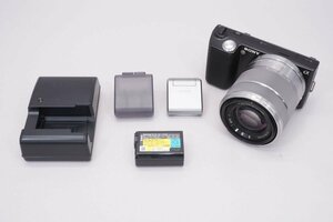 ミラーレスカメラ NEX-5K(B) ズームレンズキット ブラック ■SONY★Joshin(ジャンク)6312【1円開始・送料無料】