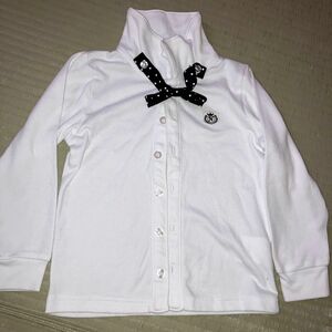 男の子　ポロシャツサイズ100 着用回数少ない 白 長袖シャツ　式服　蝶ネクタイ　水玉リボン　卒園式　入学式　入園式