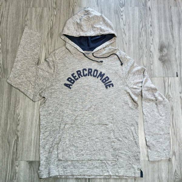 Abercrombie ＆ Fitch★アバクロ　グレー杢　パーカー　ストレッチ★米国XL　日本XXL