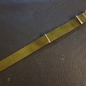 ◆Leather NATO G10Strap◆高品質国産本牛革アニリンカーフ OLIVE GREEN 18mm Custom Order(BUCKLE COLOR) 強力撥水 受注生産 腕時計ベルト