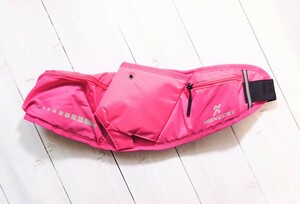  unused running pouch RUNZEST Ran Zest joting not waste to pouch high capacity storage 3 pocket pet bottle holder shoulder .. correspondence pink 