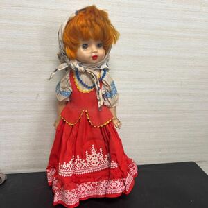 t3-550 女の子 人形 スリープアイ 当時物 抱き人形　約50cm ソフビ　レトロ　保管品
