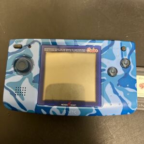 t3-640 SNK NEOGEO POCKET COLOR ネオジオポケットカラー カモフラージュブルー ソフト付き 起動可 中古品の画像2