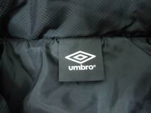 ‡ 0675 umbro アンブロ パデッドロングコート UCA1340 ブラック×ゴールド M ベンチコート サッカー フットサル_画像4