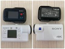 1円〜 SONY ソニー デジタル4Kビデオカメラ アクションカム FDR-X3000 /ライブビューリモコン RM-LVR1/防水ケース 三脚 他付属品付き_画像2