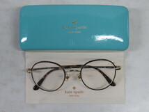 ◆S149.kate spade NEW YORK ケイトスペード HELKA/F 2lK TITANIUM 眼鏡 メガネ 度入り/中古_画像10