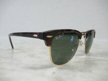 ◆S169.Ray Ban レイバン RB 3016 CLUBMASTER クラブマスター 990/58 サングラス/中古_画像3