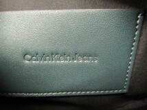 ◆S12.Calvin Klein Jeans カルバンクライン ジーンズ ポーチ 小物入れ グリーン/緑系/中古_画像5