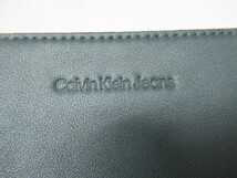 ◆S12.Calvin Klein Jeans カルバンクライン ジーンズ ポーチ 小物入れ グリーン/緑系/中古_画像9