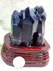 AAA級【魔除け】◆天然モリオン(黒水晶）クラスター178C6-72C126b