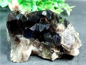 AAA級【魔除け】◆天然モリオン(黒水晶）クラスター178C6-27C84b