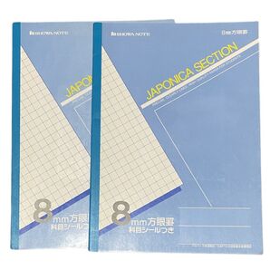 8mm方眼ノート 水色 ノート 学習用 2冊セット
