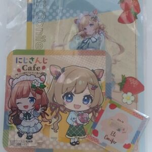 にじさんじCafeエリー・コニファーミニキャラコースター＆トレーディングアクリルスタンドA＆ポストカード