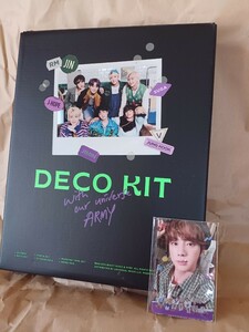 BTS DECO KIT ジン ランダム トレカ 未開封 バンタン 防弾少年団 ジミン ユンギ J-HOPE RM JIN ジョングク デコキット フォトブック マステ