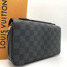 【美品】 LOUIS VUITTON ルイヴィトン ダミエ グラフィット ジッピーXL 長財布 トラベルケース オーガナイザー ブラック 黒 レザー メンズ_画像1