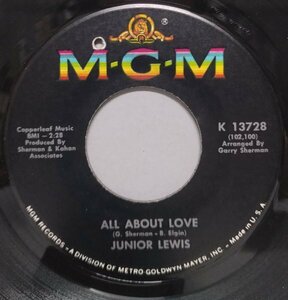 7” US盤 Junior Lewis // All About Love / Why Take It Out On Me -MGM-K13728 (records)