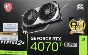 新品未開封 MSI RTX 4070Ti SUPER 16G VENTUS 2X OC