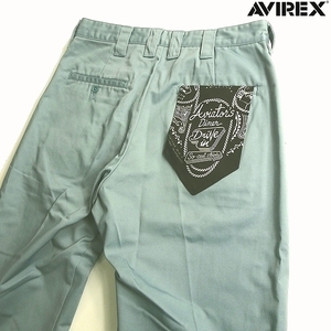 AVIREX アヴィレックス 新品 大きいサイズ ストレートシルエット バンダナフラッシャー ワークパンツ 3110026 391 2XL ▲019▼kkf249us