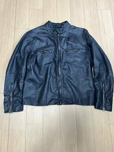 Vintage Reproduction LEVI'S VINTAGE CLOTHING シングル レザージャケット イタリア製 LVC [BUCO J-100型] シングルライダース M 牛革