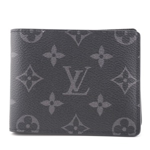 LOUIS VUITTON/ルイヴィトン ビトン M62294 ポルトフォイユスレンダー モノグラムエクリプス レザー 札入れ ブラック メンズ ブランド