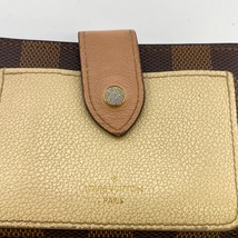 LOUIS VUITTON/ルイヴィトン ビトン N60380 ポルトフォイユ ジュリエット ダミエ レザー 二つ折り財布 ブラウン レディース ブランド_画像3