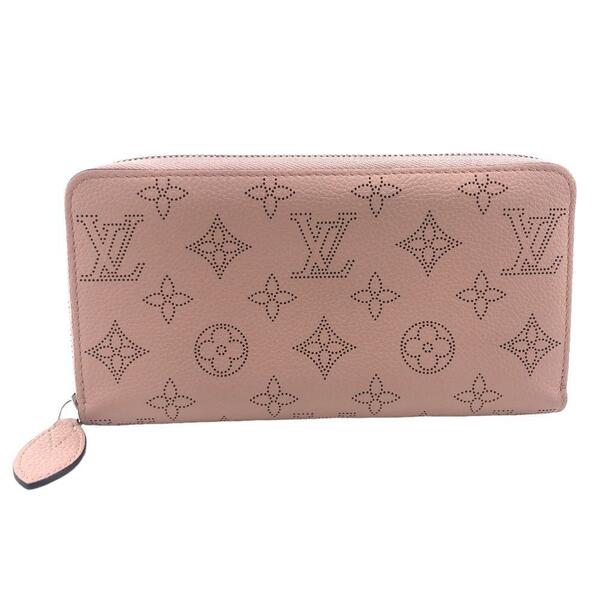 LOUIS VUITTON/ルイヴィトン ビトン M61868 ジッピーウォレット ラウンドファスナー マヒナ レザー 長財布 マグノリア レディース ブランド