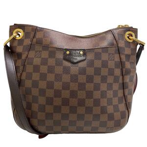 LOUIS VUITTON/ルイヴィトン ビトン N42230 サウスバンク タッセル ダミエ エベヌ レザー ショルダーバッグ ブラウン レディース ブランド