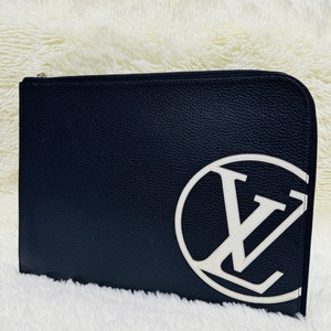 LOUIS VUITTON Louis Vuitton Tryon LV Circle Pochette Joule GM Клатч M67747 Andigo Синяя Кожа