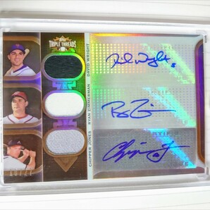 2011 Topps Triple Threads Chipper Jones/David Wright/Ryan Zimmerman Auto Jersey 10/27 チッパー ジャージナンバーの画像1