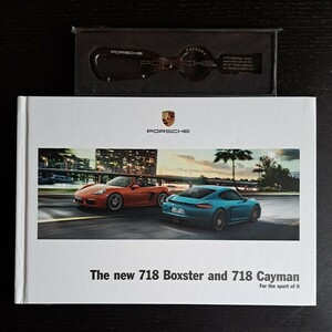 ポルシェ カラビナキーホルダー & 16年モデル ポルシェ718 カタログ（ケイマン/S、ボクスター/S） 日本語版 Cayman & Boxster