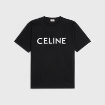 Celine エディスリマン オーバーサイズ ロゴプリント Tシャツ 黒 2X764671Q セリーヌ ブラック_画像2