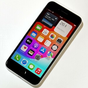 (極美品) SIMフリー iPhone SE (第2世代) ホワイト 64GB MX9T2J/A バッテリー最大容量90％ アクティベーションロック解除済