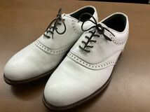 未使用　FootJoy　フットジョイ　クラシック　本革　ゴルフシューズ　made in USA デットストックの未使用品　白　27.5ｃｍ　他に茶も出品_画像1