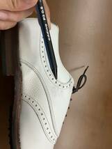 未使用　FootJoy　フットジョイ　クラシック　本革　ゴルフシューズ　made in USA デットストックの未使用品　白　27.5ｃｍ　他に茶も出品_画像7