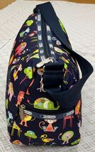 レスポートサック/LeSportsac スポーツ◆ショルダー/手提げ/ハンドバッグ◆ネイビー 動物柄◆そ_画像4