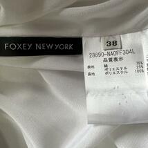 【美品】FOXEY NEW YORK 襟付きフレアワンピース ホワイト 38 フォクシーニューヨーク 白 ノースリーブ 2way M_画像8