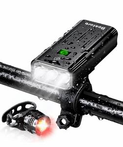 Bestore 自転車ライト【5200mAh大容量 USB充電式 】 自転車ヘッドライト 防水 LED 800ルーメン モバイルバッテリー機能付き テールライト付