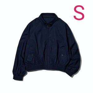 ユニクロ【UNIQLO】コットンショートブルゾン ネイビー S