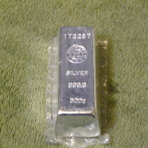 純銀 500g 銀地金 シルバー インゴット SILVER 999.9 (a)の画像6