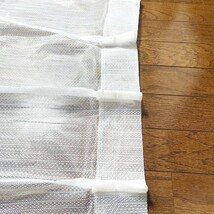ミラーレースカーテン 2枚 アジャスターフック付 UVカット 100×133cm A柄_画像8