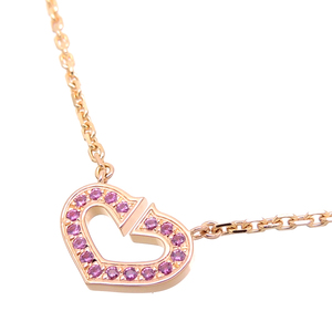 [ Ginza shop ]CARTIER Cartier C Heart pendant necklace 750 pink gold lady's DH77014