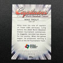 Mike Trout 2023 Topps WBC World Baseball Classic Captain of the Classic アメリカ代表 マイク トラウト _画像2