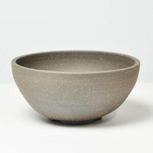 陶器鉢 信楽焼 銀灰　和モダン鉢 椀型6.5号　鉢幅　約20.5cm×高さ9.5cm