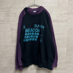 Kolor BEACON カラービーコン 20WBM-T02234 切り替えスウェット size2 ブラック、パープル 【中目黒B2】